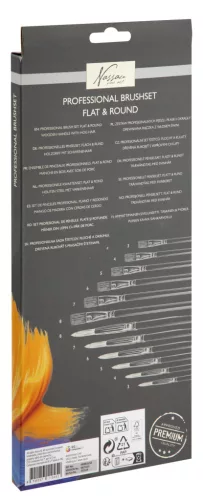 Professzionális Nassau ecset szett 12 db-os