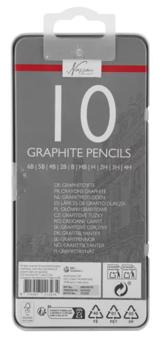 Nassau többféle keménységű grafitceruza szett 10 db-os