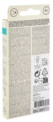 Színes Nassau üveg és porcelánfestő filctoll 6 db-os