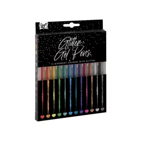 Színes Craft csillámos zselés toll szett 12 db-os