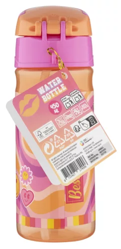 Csajos Besties műanyag szívószálas kulacs akasztóval 450 ml