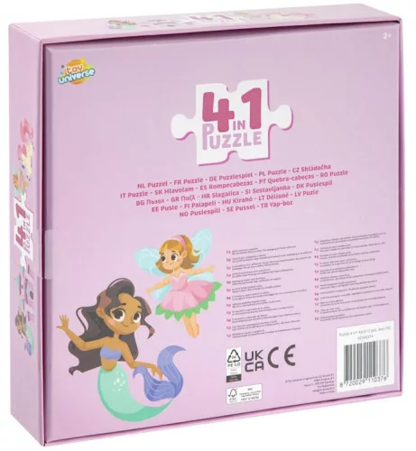 Lányos Fantasy 4 az 1-ben puzzle