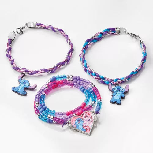 Disney Lilo és Stitch, A csillagkutya Purple charm karkötő készítő szett