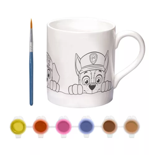 Mancs Őrjárat Team festhető porcelán bögre 235 ml Díszdobozban