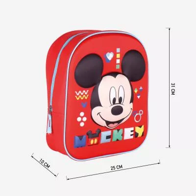 Disney Mickey Red Magic 3D hátizsák, táska 31 cm