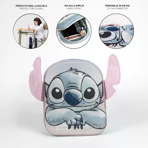 Disney Lilo és Stitch, A csillagkutya Cheeky 3D hátizsák, táska 31 cm
