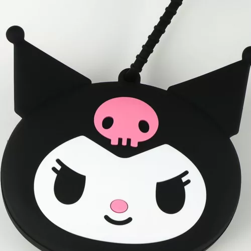 Hello Kitty Black Kuromi táska, oldaltáska pénztárcával 27 cm