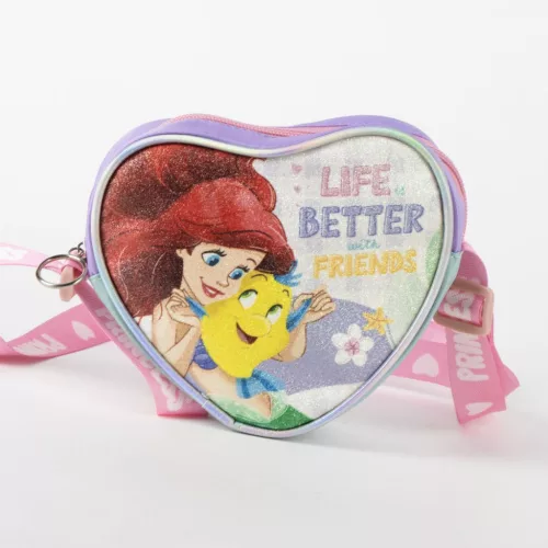 Disney Prinzessinnen „Life is Better“ Glitzer-Umhängetasche, Schultertasche