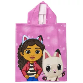 Gabis Puppenhaus Rosa Strandtuch-Poncho 50x115 cm