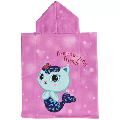 Gabis Puppenhaus Rosa Strandtuch-Poncho 50x115 cm