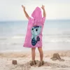 Gabis Puppenhaus Rosa Strandtuch-Poncho 50x115 cm