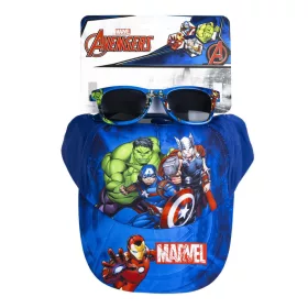 Avengers-Set aus blauer Sonnenbrille und Baseballkappe