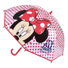 Disney Minnie Dots Kinder-Regenschirm, transparent, Ø 71 cm