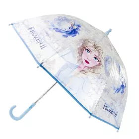   Disney Frozen Eiskönigin Kinder-Regenschirm, transparent, Ø71 cm