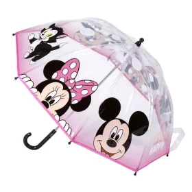   Disney Minnie „Make Me Happy“ Kinder-Regenschirm, transparent, Ø 71 cm