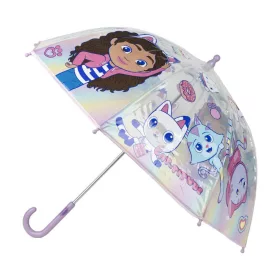   Gabi Puppenhaus Cat-titude Kinder-Regenschirm, transparent, Ø 71 cm