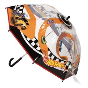 Hot Wheels Race Kinder-Regenschirm, transparent, Ø 71 cm