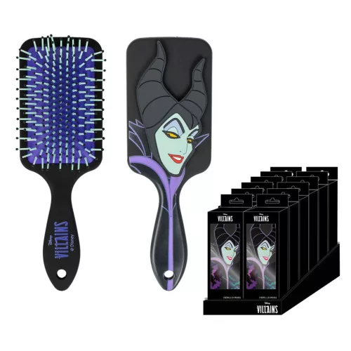 Disney-Bösewichte Schwarze 3D-Haarbürste 23,5 cm