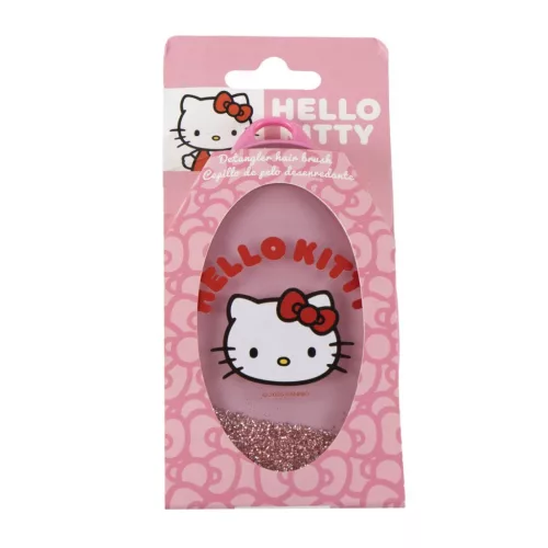 Hello Kitty Pink csillámos hajkefe 13 cm