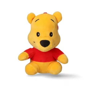  Disney Winnie Puuh gelbe 3D-Plüschfigur mit Kleiderbügel und Taschenverzierung, 13 cm