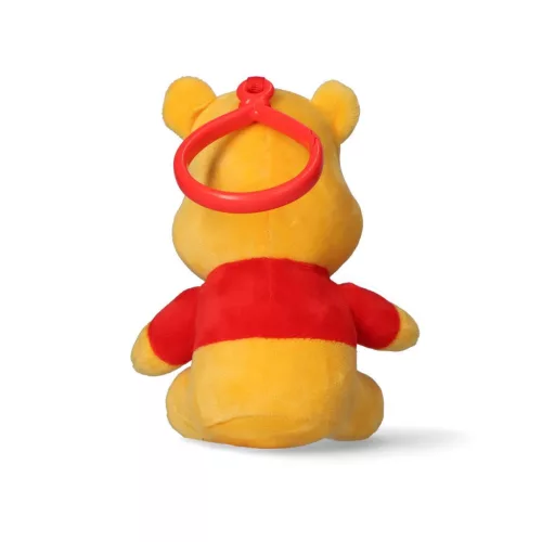 Disney Winnie Puuh gelbe 3D-Plüschfigur mit Kleiderbügel und Taschenverzierung, 13 cm