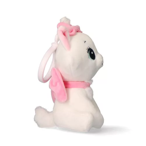 Disney Marie White 3D plüss figura akasztóval, táskadísz 13 cm