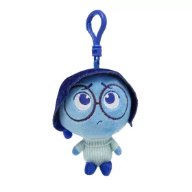   Disney Brainiacs Traurigkeit 3D-Plüschfigur mit Kleiderbügel und Taschenverzierung, 12 cm