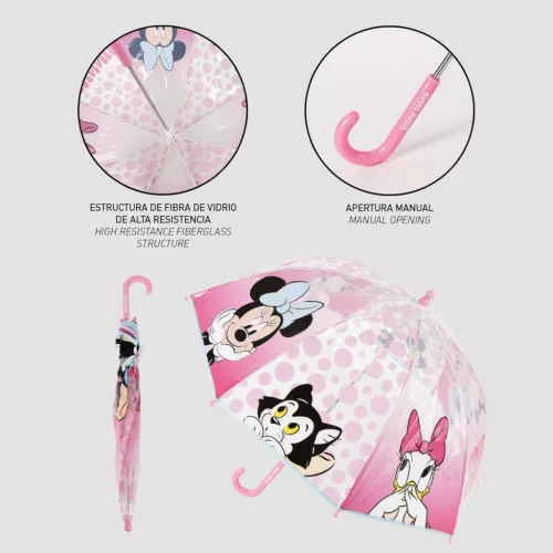 Disney Minnie Friends Forever gyerek átlátszó esernyő Ø71 cm