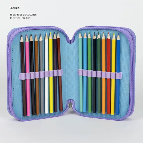 Plyšový držiak na perá Disney Ľadové kráľovstvo sestier, 3-poschodový