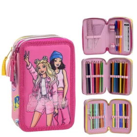 Barbie Bestie Vibes Stiftehalter, gefüllt, 3 Etagen