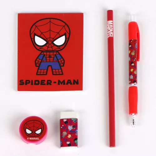 Plyšový držiak na perá Spiderman Red