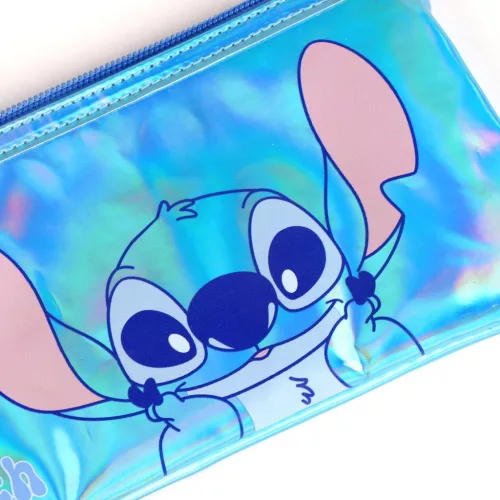 Disney Lilo a Stitch, Dúhová detská toaletná taštička s držiakom na pero a hviezdnym psíkom