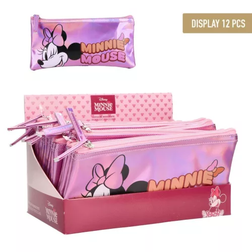 Detská kozmetická taštička s držiakom na pero Disney Minnie Iridescent