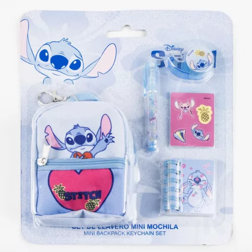 Disney Lilo und Stitch, Der Sternenhund Ananas Mini-Taschen-Schlüsselanhänger-Set