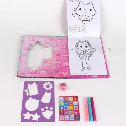 Gabis Puppenhaus – Lustiges Malbuch-Set mit Vorlage