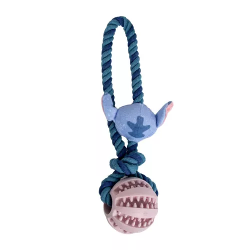 Disney Lilo és Stitch, A csillagkutya Alien kötél kutyajáték TPR labdával 24 cm