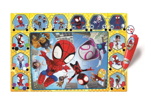 Interaktívne puzzle Spiderman, Spidey a priatelia, 24 dielikov, Clementoni