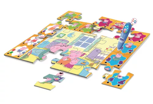 Interaktívne puzzle Prasiatko Peppa Čítanie s 24 dielikmi Clementoni