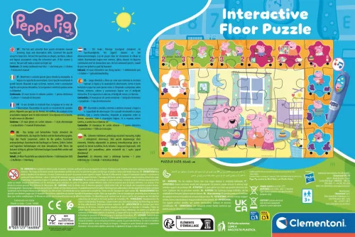 Interaktívne puzzle Prasiatko Peppa Čítanie s 24 dielikmi Clementoni
