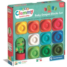   Šareni set mekih građevinskih blokova Clemmy s 10 figurica Clementoni