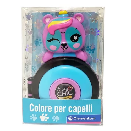 Crazy Chic Panda kék hajszínező kréta Clementoni