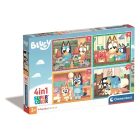 Bluey Play All Day 4 v 1 puzzle Clementoni