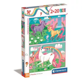 Unicorn Believe 2x20-teiliges Puzzle von Clementoni