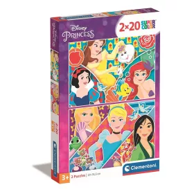   Puzzle Disney Princezné Príbehy kráľovských 2x20 dielikov Clementoni