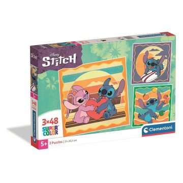   Disney Lilo és Stitch, A csillagkutya 3x48 db-os puzzle Clementoni