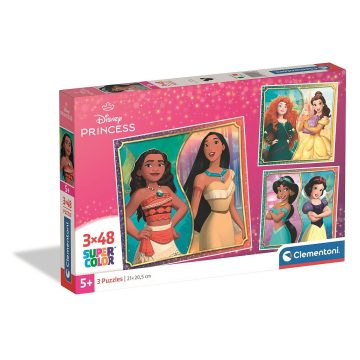 Disney Hercegnők 3x48 db-os puzzle Clementoni