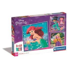 Puzzle Clementoni s Ariel a Disney princeznami 3x48 dielikov