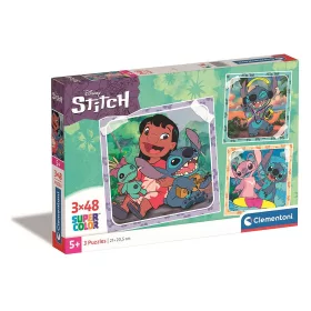   Puzzle Disney Lilo a Stitch, Hviezdny pes hrajúci na gitare 3x48 dielikov Clementoni