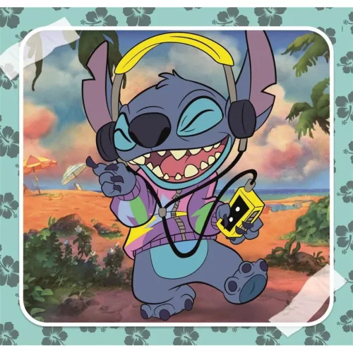 Puzzle Disney Lilo a Stitch, Hviezdny pes hrajúci na gitare 3x48 dielikov Clementoni