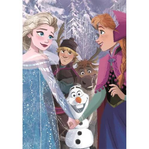 Puzzle Disney Ľadové kráľovstvo Drží sa za ruky, 104 dielikov Clementoni